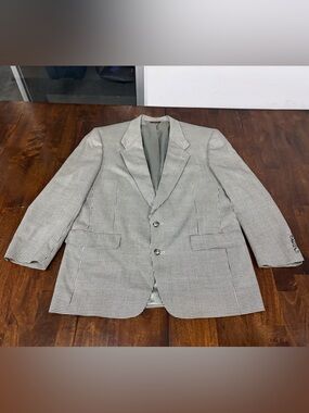 Hart Schaffner & Marx Vintage Houndstooth Sports Coat Suit Jacket Men’s Size 44R